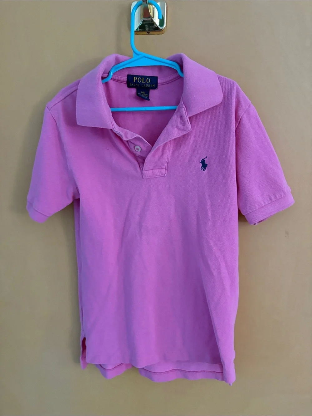 Ralph Lauren Polo Kids' Pink Short-Sleeve Polo Shirt size 8